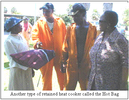 text box:  
another type of retained heat cooker called the hot bag

