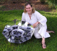SHE co-founder Louise Meyer and the HotPot (shown with the Morning Star reflector option)