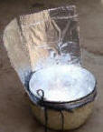 Prototype of a solar cooker made from local materials in Darfur