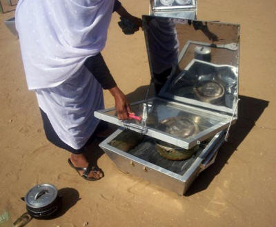 Solar box cookers were developed for the pilot phase of the project