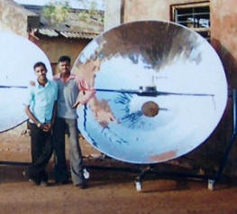 A new 2.3-meter parabolic solar cooker ready for operation